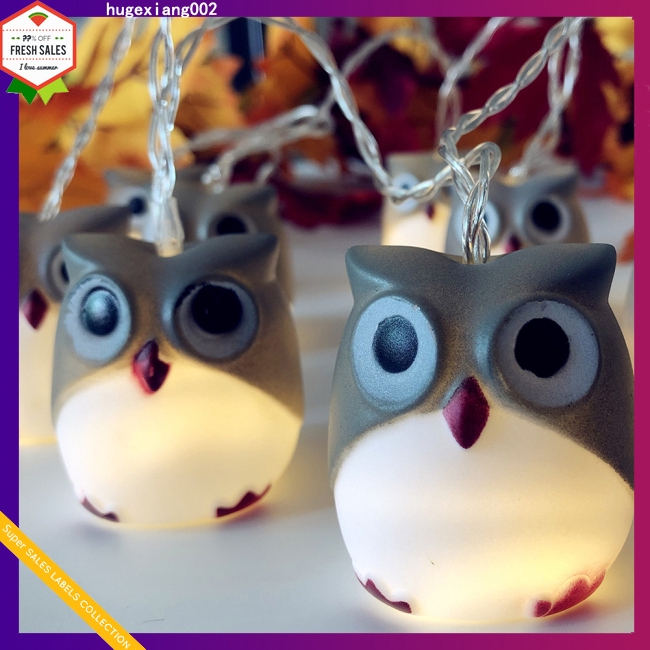 Led Christmas Halloween Scary Owl String Lights For Home Bar Patio