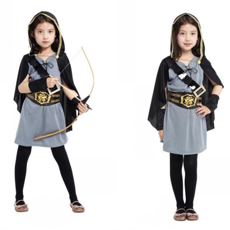 Kids Pirate Costume Girls Forest Hunter Petenew Crusader Heroic Female Knight Shopee Singapore