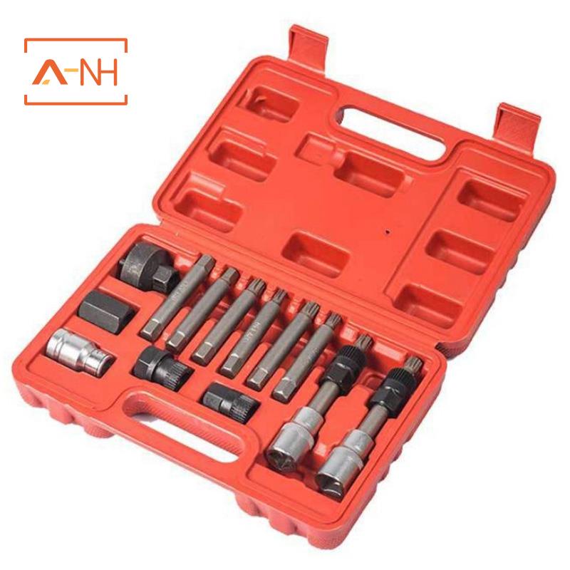 13 Pcs Alternator Pulley Tool Kit Alternator Tool Set / Repair / Removal / Pulley Crankshaft