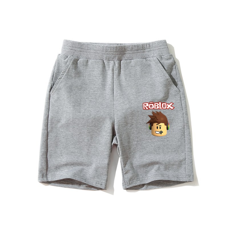 Fashion Boys Shorts Roblox Game Trousers Kids Cotton Pant Shopee Singapore - pink pajama pants roblox