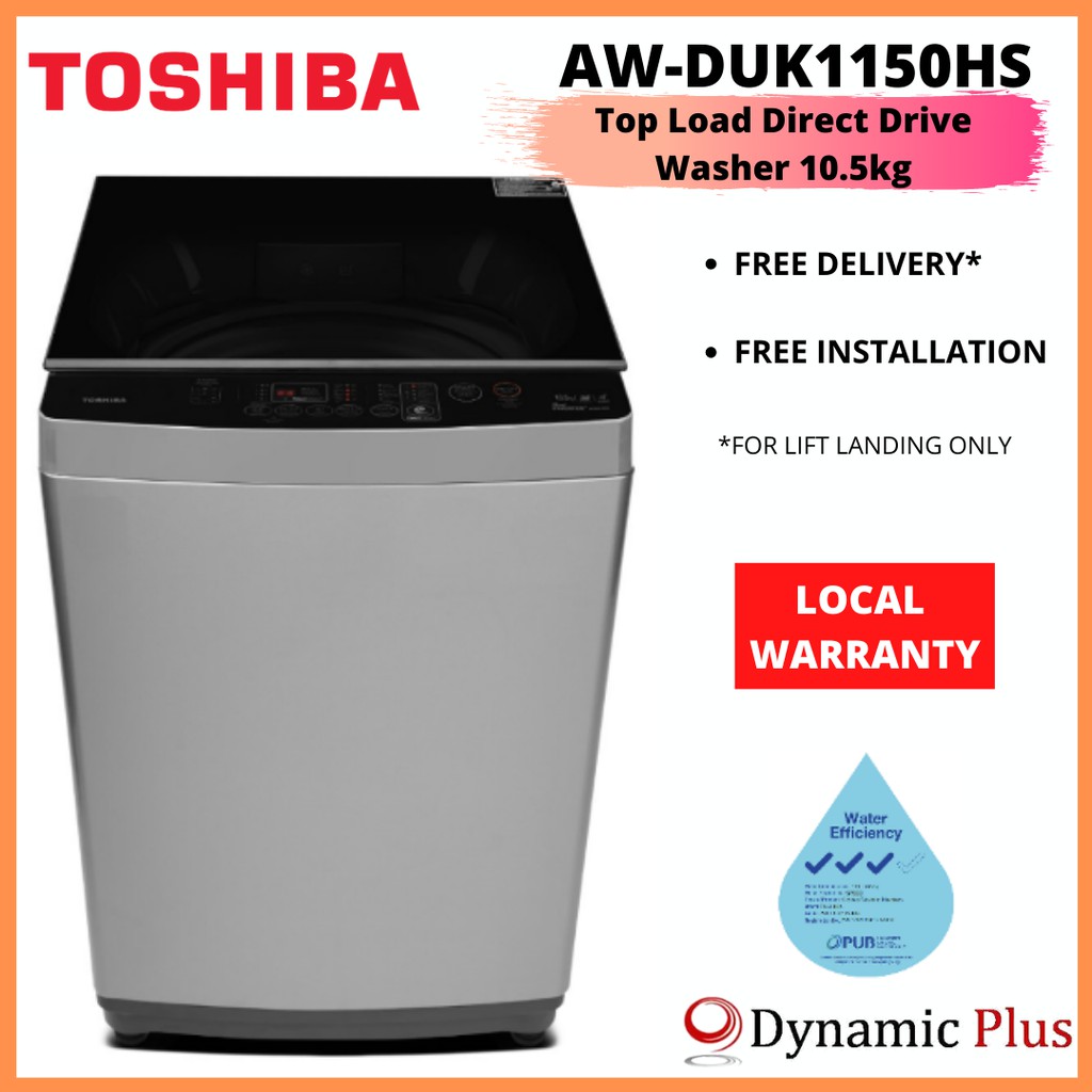 Toshiba AWDUK1150HS 10.5kg Top Load Washing Machine with Direct Drive Inverter Motor Shopee