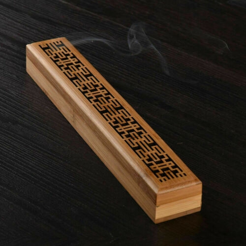 Download Bamboo Wood Incense Stick Holder Burning Joss Insence Box ...