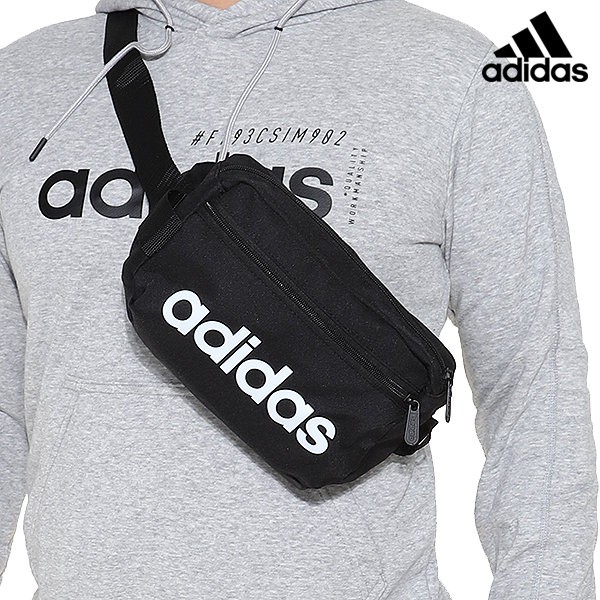 Adidas Linear Core Waist Bag DT4827 Black Waist Bag | Shopee Singapore