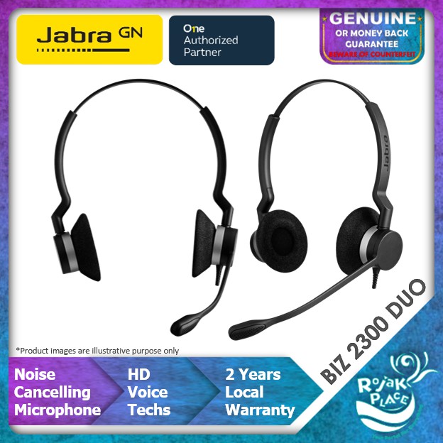jabra biz 2300 duo qd headset with jabra link 230