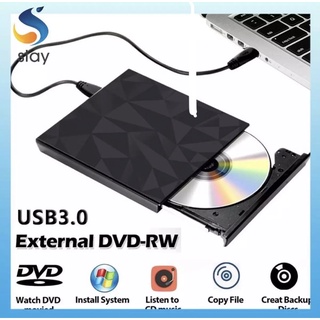 (SG shop) USB 3.0 Slim External DVD CD Writer Drive Burner Reader Player External Brushed USB3.0 Optical Drive