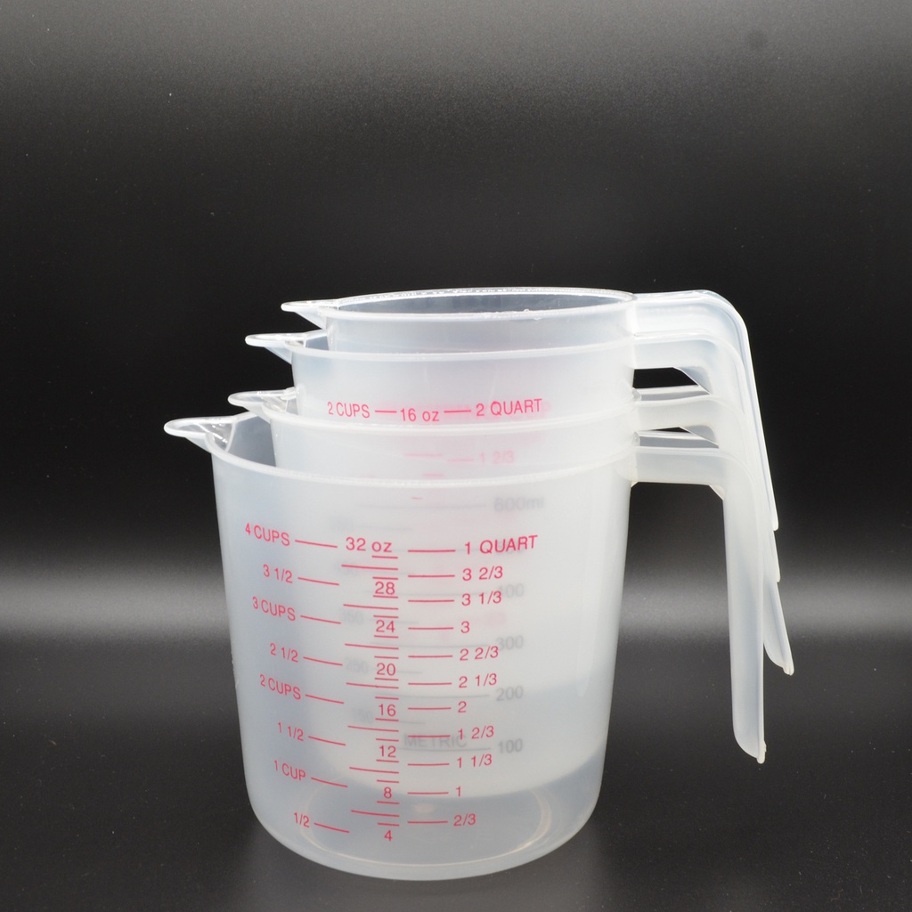 250/500/600/1000ml Plastic Measuring Cup with Handle / Measuring Jug ...