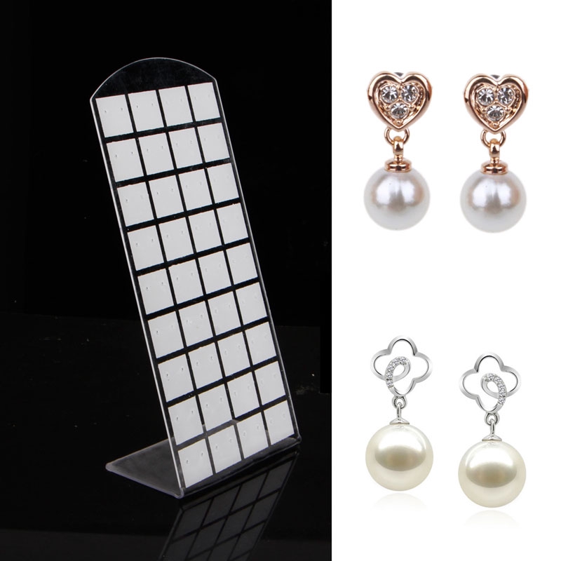 Details about   New72 Holes Earring Jewelry Showcase Plastic Display Rack Stand Holder Organizer 