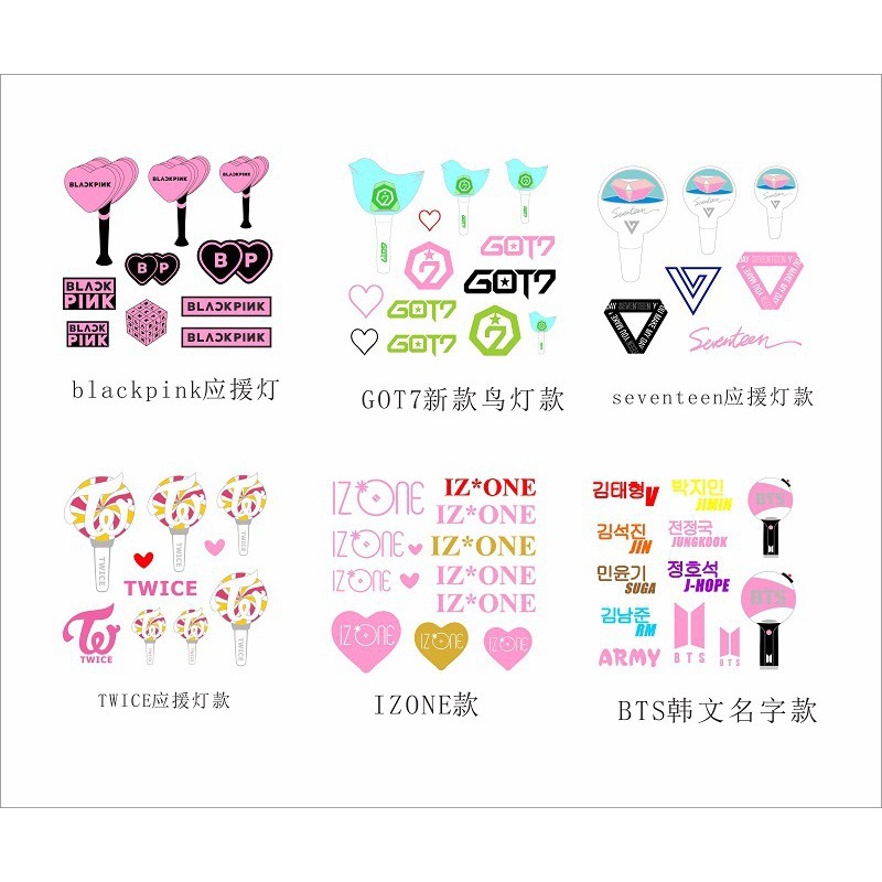 1pcs kpop blackpink bts got7 twice seventeen izone cute