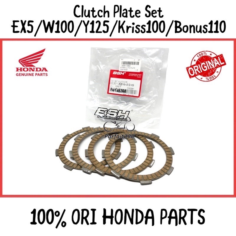 Negeri Sembilan Ready Stock Ex5 Dream W100 Kriss100 Bonus110 Honda Clutch Plate Set Friction 100 Ori Shopee Singapore