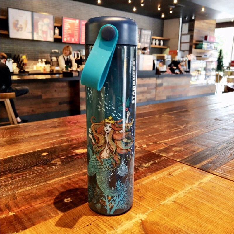 Starbucks Mermaid Sling Style 304 Stainless Steel Vacuum Thermos Cup Flask Coffee Portable Tumbler Drinks Miniso Water Bubble Store