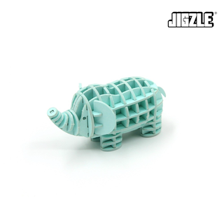Jigzle Elephant 3D Paper Puzzle for Adults and Kids. Ki-Gu-Mi Paper Art. Best Gift for All Occasions.
