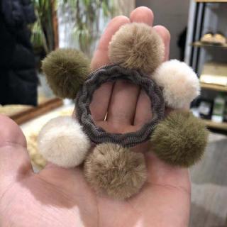 Women Pom Pom Hair Ties Girls Elastic Hair Band Rubber Band Cute
