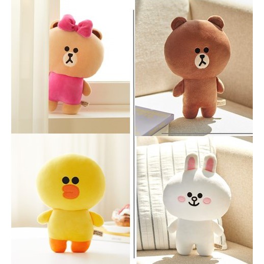 Line Friends Basic Body Flat Cushion Brown Choco Cony Sally Shopee Singapore