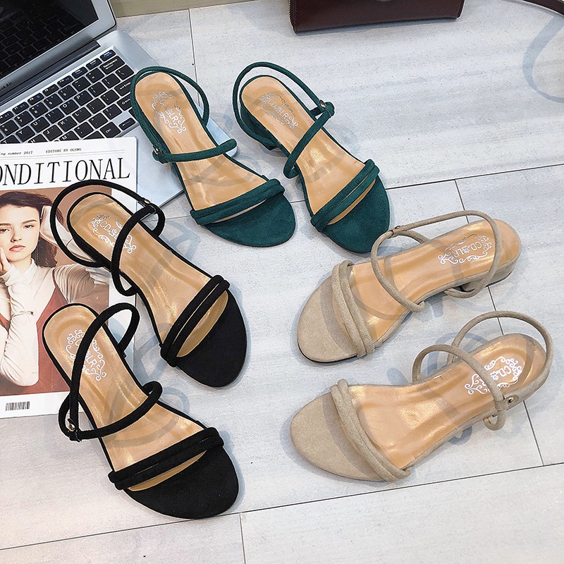 flat sandals with heel covered