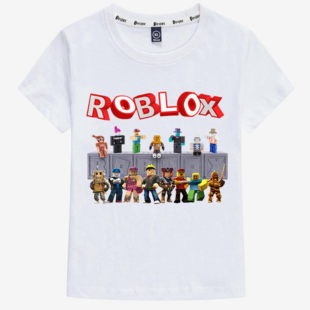 New Roblox Boys Girls Short Sleeve T Shirts Cotton Tops Tee Shirts Clothes Gift Shopee Singapore - fashion top bottoms roblox set kids clothes t shirt pant boy girl suit shopee singapore