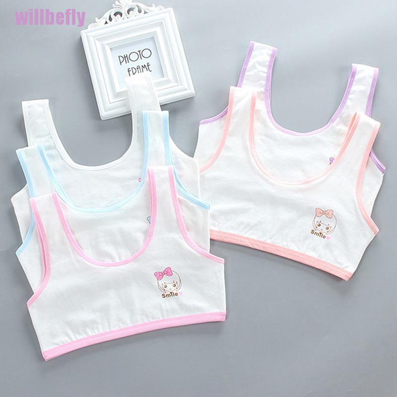 Willbefly Girl Bra Training Bra Kids Teenage Underwear Cotton Bra Young Shopee Singapore