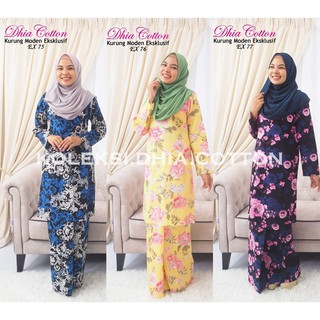  KURUNG  MODEN DHIA COTTON 3 KOD EX BAJU  KURUNG  MODEN 