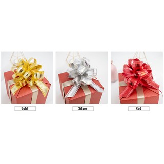 3 Pcs Sale Christmas Ribbon Wrapper Pull Bow Ribbon Decoration Large Wedding Car Gift Wrap Floristry Shopee Singapore