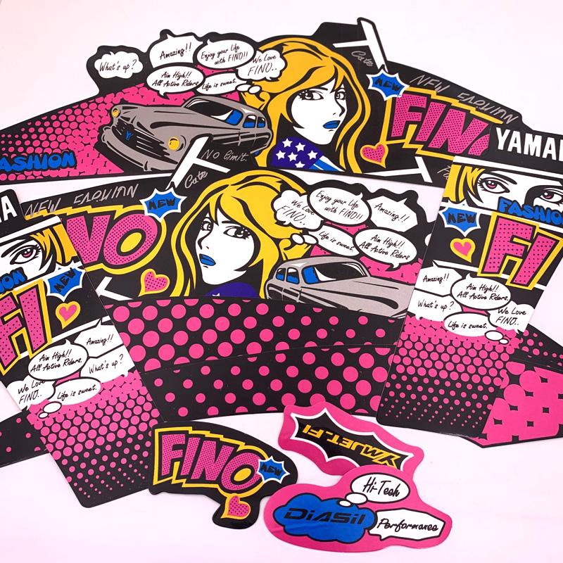 Pink Full Set Sticker For Yamaha Mio Fino Limited Edition