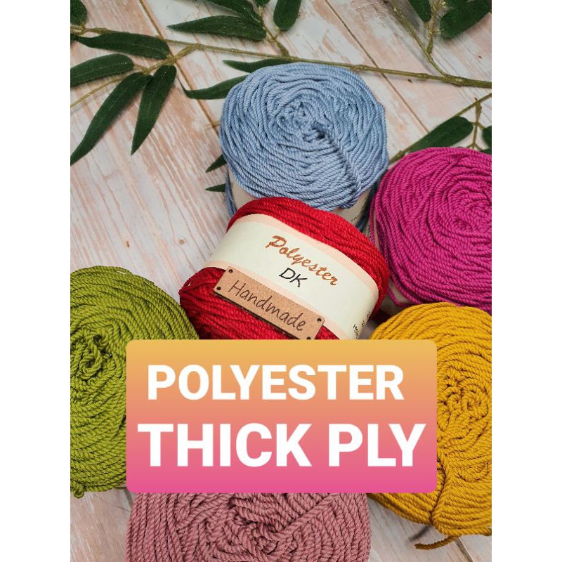 (Listing 1) 100g Polyester thick ply yarn crochet knitting *MIN PURCHASE IS 2 ROLLS/INVOICE
