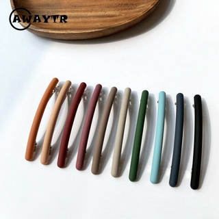 Image of thu nhỏ Korean Simple Fashion Hairpin Clip Women's Solid Color Hair Clip Pins Metal Barrettes Side Clip Hair Accessories #1