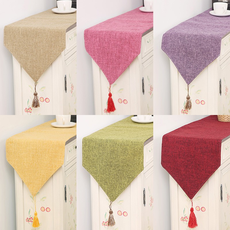 Le Su Modern Simple Solid Color Table Runner American Long Dining Table