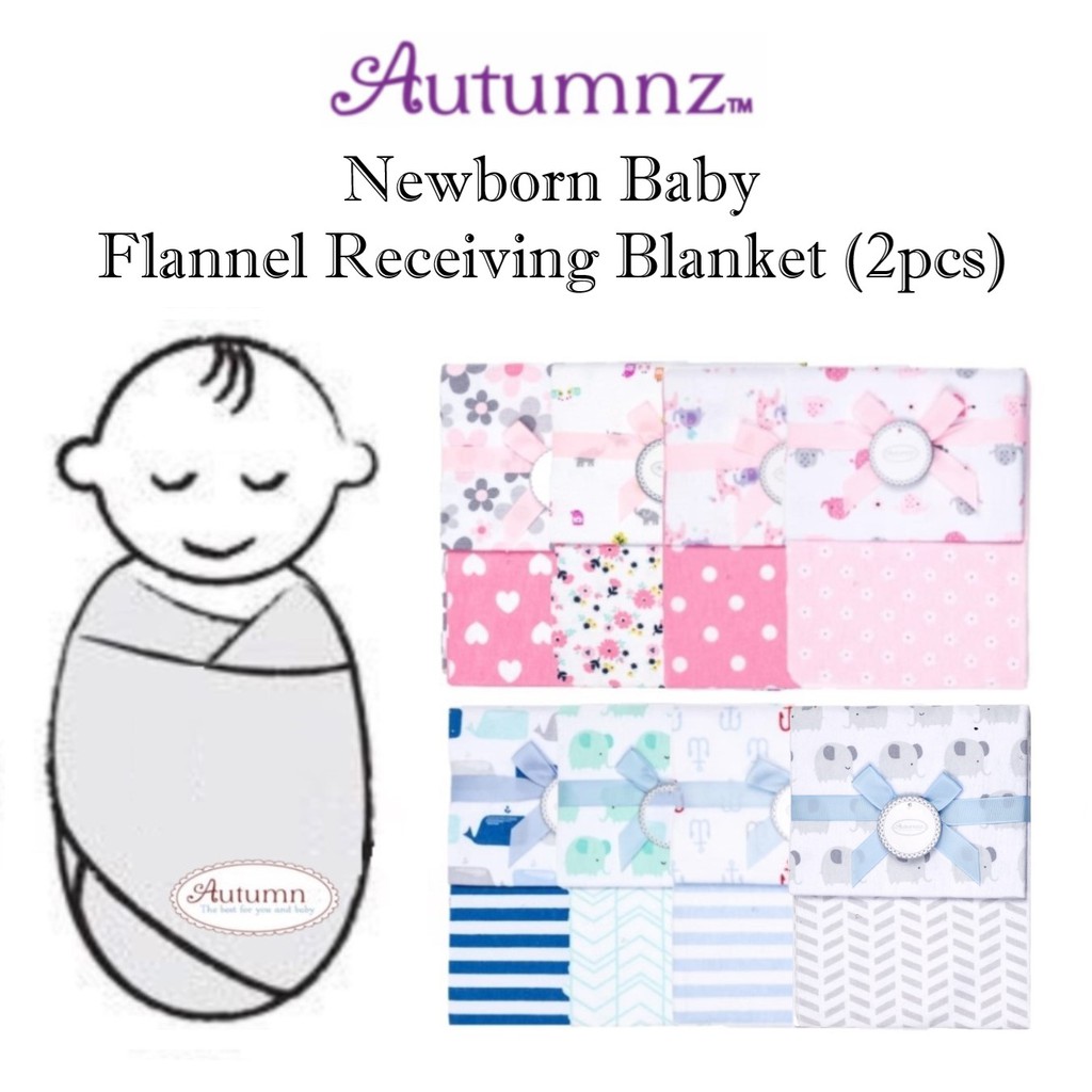 Autumnz Newborn Baby 100 Cotton Flannel Receiving Blanket Swaddle