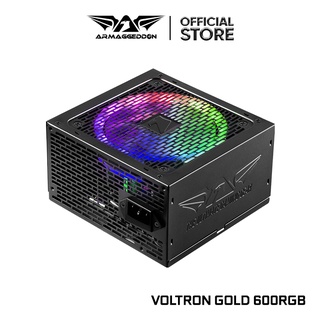 Armaggeddon Voltron Gold 600 RGB Power Supply with 120mm RGB Silent Fan | Pure Power Rated 600 Watts