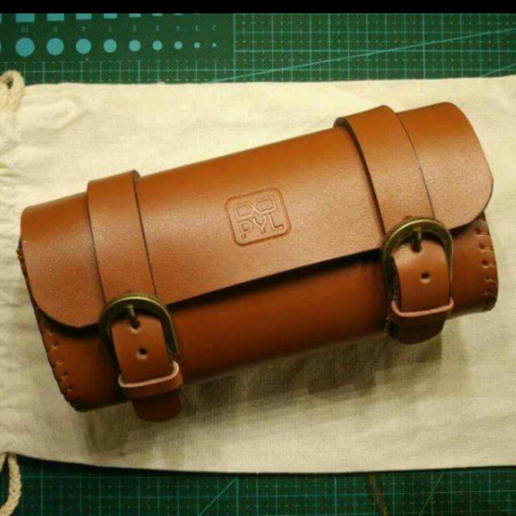 bicycle saddle bags leather