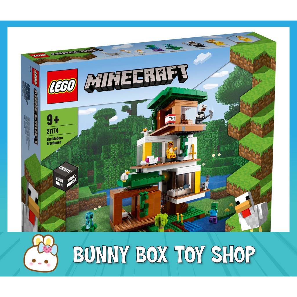 Genuine Lego Minecraft The Modern Treehouse Toys For Kids Boys Girls Shopee Singapore