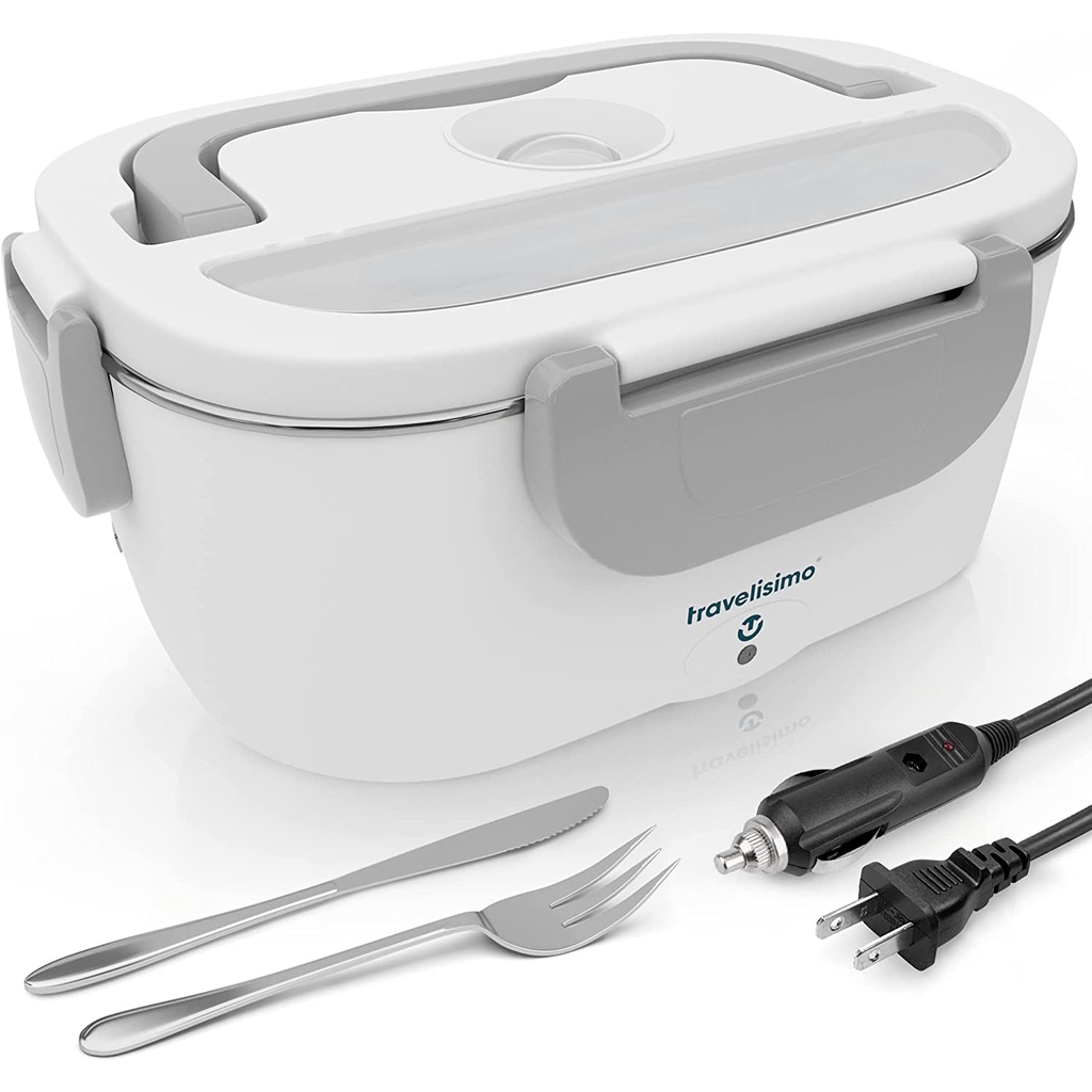 TRAVELISIMO Electric Lunch Box 3 In 1 Heated Lunch Boxes For Adults 