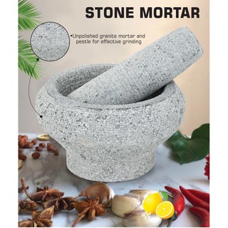 STONE MORTAR AND PESTLE Batu  Lesung Batu Tumbuk  Shopee 