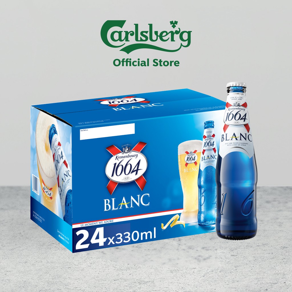 Kronenbourg 1664 Blanc Wheat Beer 330ml 24s Pint Bottle Bbd Oct 2022 Shopee Singapore