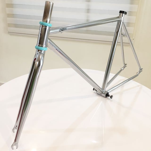 chrome road bike frame