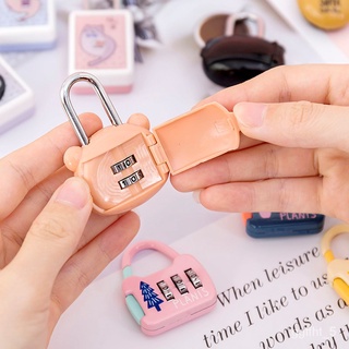 NEW💎Password Lock Small Padlock Cabinet Lock Cute Cartoon Backpack Luggage Mini Padlock Student Dormitory Door Lock AQCA