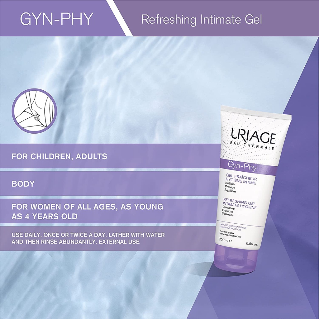 Uriage GynPhy Refreshing Gel Intimate Hygiene(Feminine Wash) 200ml