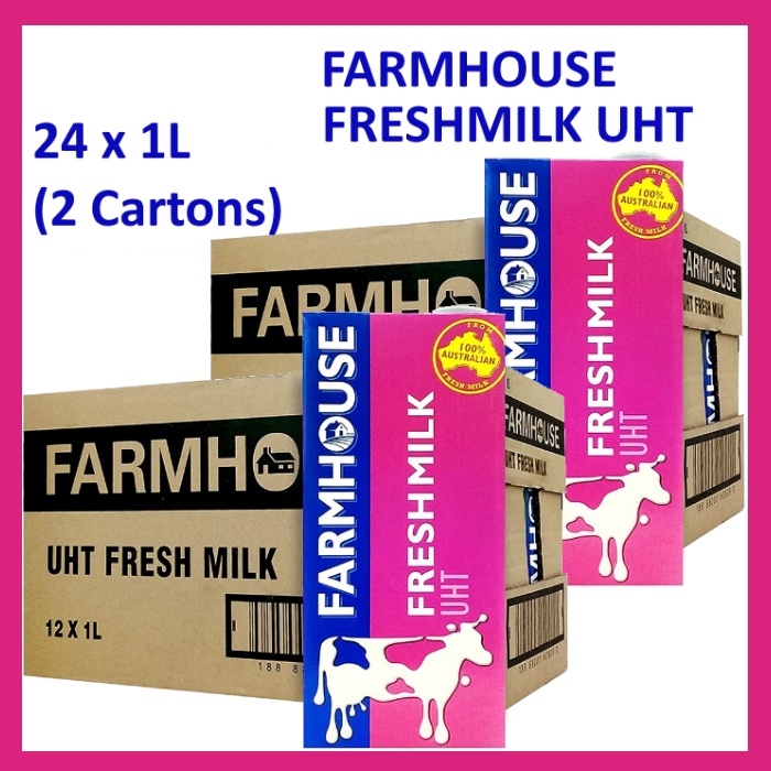 FARMHOUSE UHT Fresh Milk 1L Bundle Sale 12 X 1L 1 Carton Expiry DEC 2022 Shopee Singapore