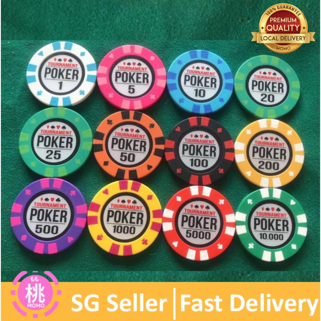 Tournament High Quality Clay Poker Chips (9 denominations available