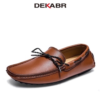 DEKABR Big Size 38~49 Men Loafers Real Leather Shoes Fashion Men Boat Shoes  Brand Men Casual Leather Shoes Male Flat Shoes | Shopee Singapore