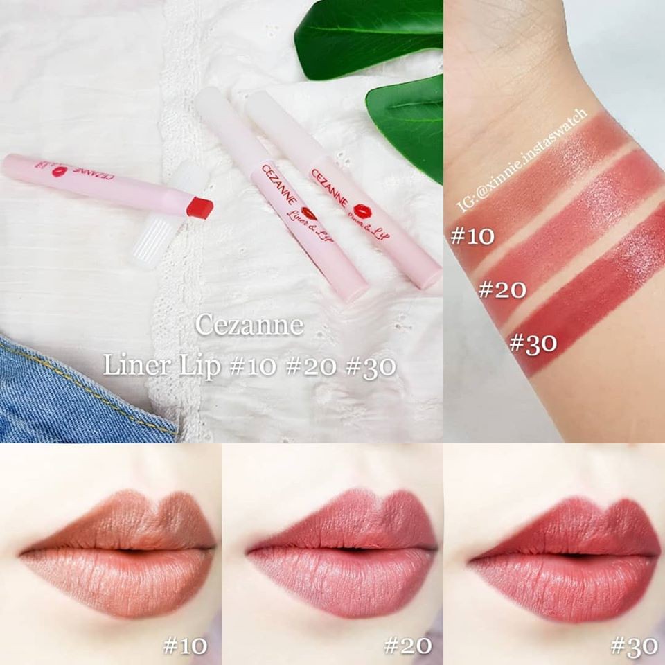 Cezanne Liner Lip In Shade 30 Red Shopee Singapore