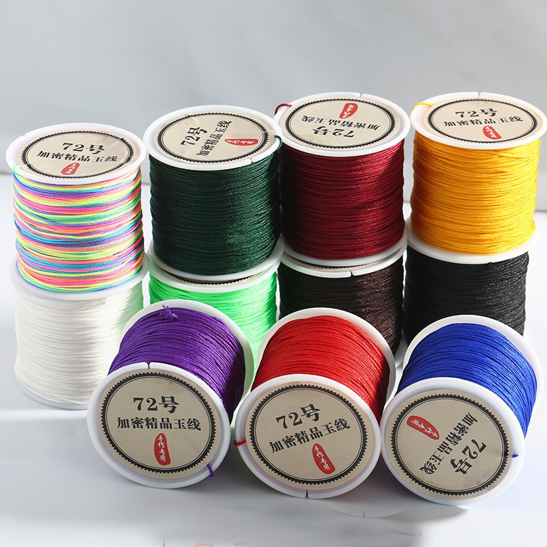 50m/roll 0.8mm Cord Thread Braided String Beads DIY Jewelry Making