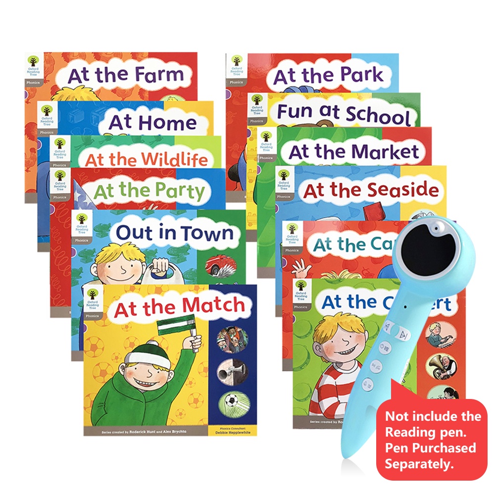 12 Books Level 1 Oxford Reading Tree English Graded Picture Books Children Chapter Novels English Learning Book Smart Reading Pen Shopee Singapore