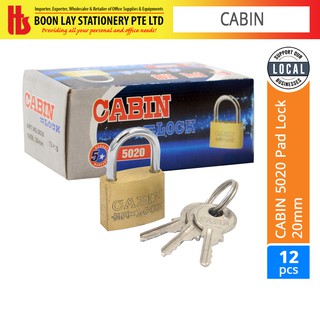 [BUNDLE OF 12PCS] Cabin 5020 Pad Lock 20mm