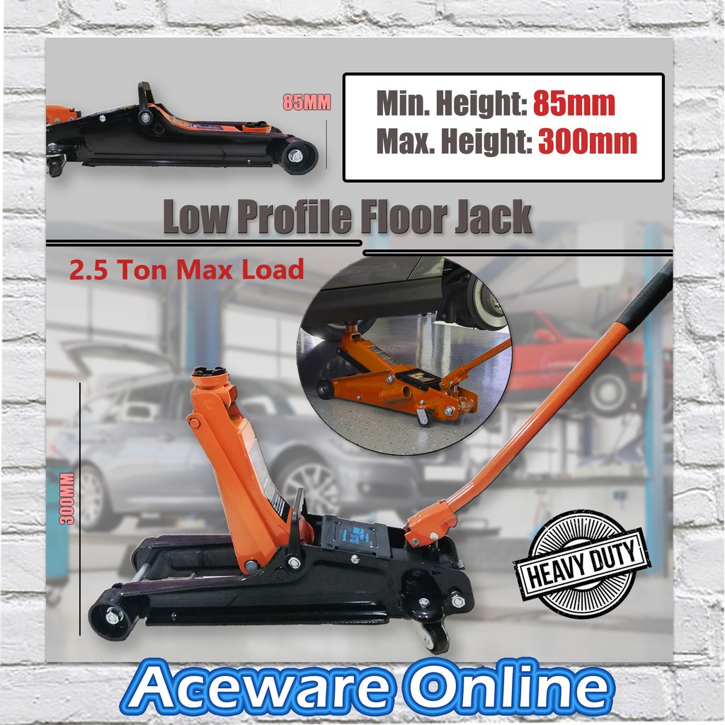 Heavy Duty 2 5 Ton Floor Jack 85mm Low Profile Rapid Pump Mini Portable Shopee Singapore