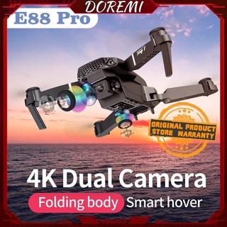 【Profession Grade】E88 PRO GPS Foldable Drone Mainan OBSTACLE AVOID with WIFI FPV 4K HD Dual Camera Live Video Wide Angle Height Keep Drone 無人機