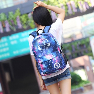 Luminous Laptop USB Backpack Men Casual Music Boy Student School Bags Outdoor Travel Waterproof Backpacks #8