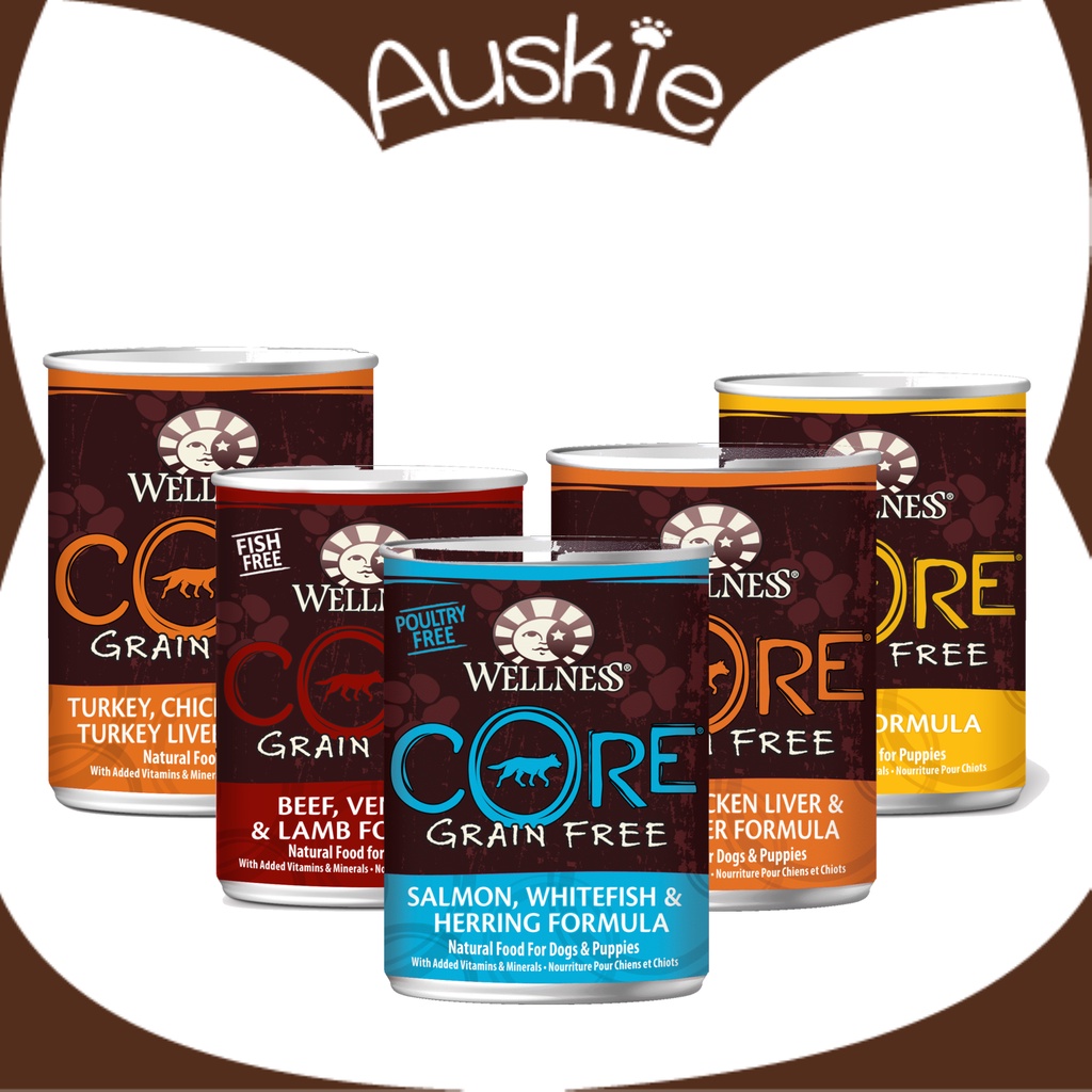 Wellness Core GrainFree Canned Wet Dog Food 12.5oz Can (4 Flavors