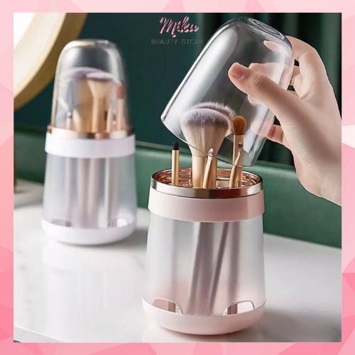 Makeup Storage Box Cosmetic Organizer Ventilated Holder Dustproof Cosmetic Brushes Storage
