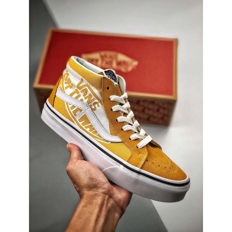 yellow high top vans womens