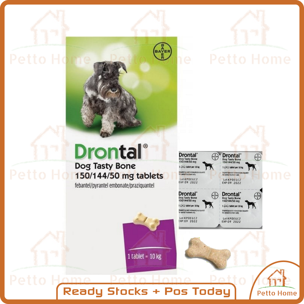 Shop Malaysia 1 Tablet Drontal Dog Tasty Bone Tablets Per Pieces For Adult Dog And Puppy Deworm Tablet Ideal Dewormer For Pet Shopee Singapore